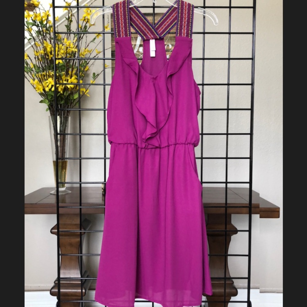 Fuchsia Racer Back Dress